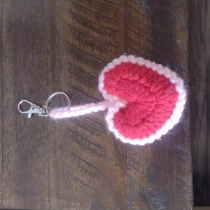 Crochet Heart charm/keychain
